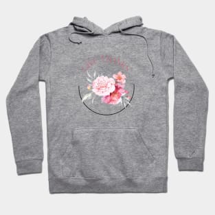 Give Thanks Watercolor Floral Flower Design Hoodie
